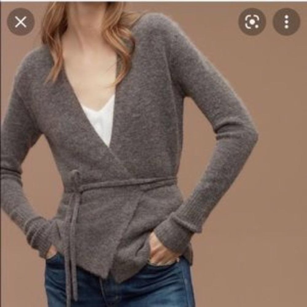Wilfred Free Womens Taupe Gigi Wrap Sweater - Size XS